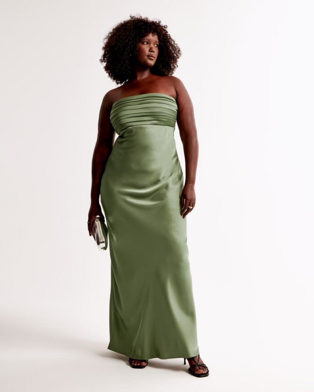 Abercrombie & Fitch Green Emerson Strapless Maxi Dress